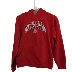 Starter Ohio State Buckeyes Pullover Hoodie Youth Large 18/20 Red